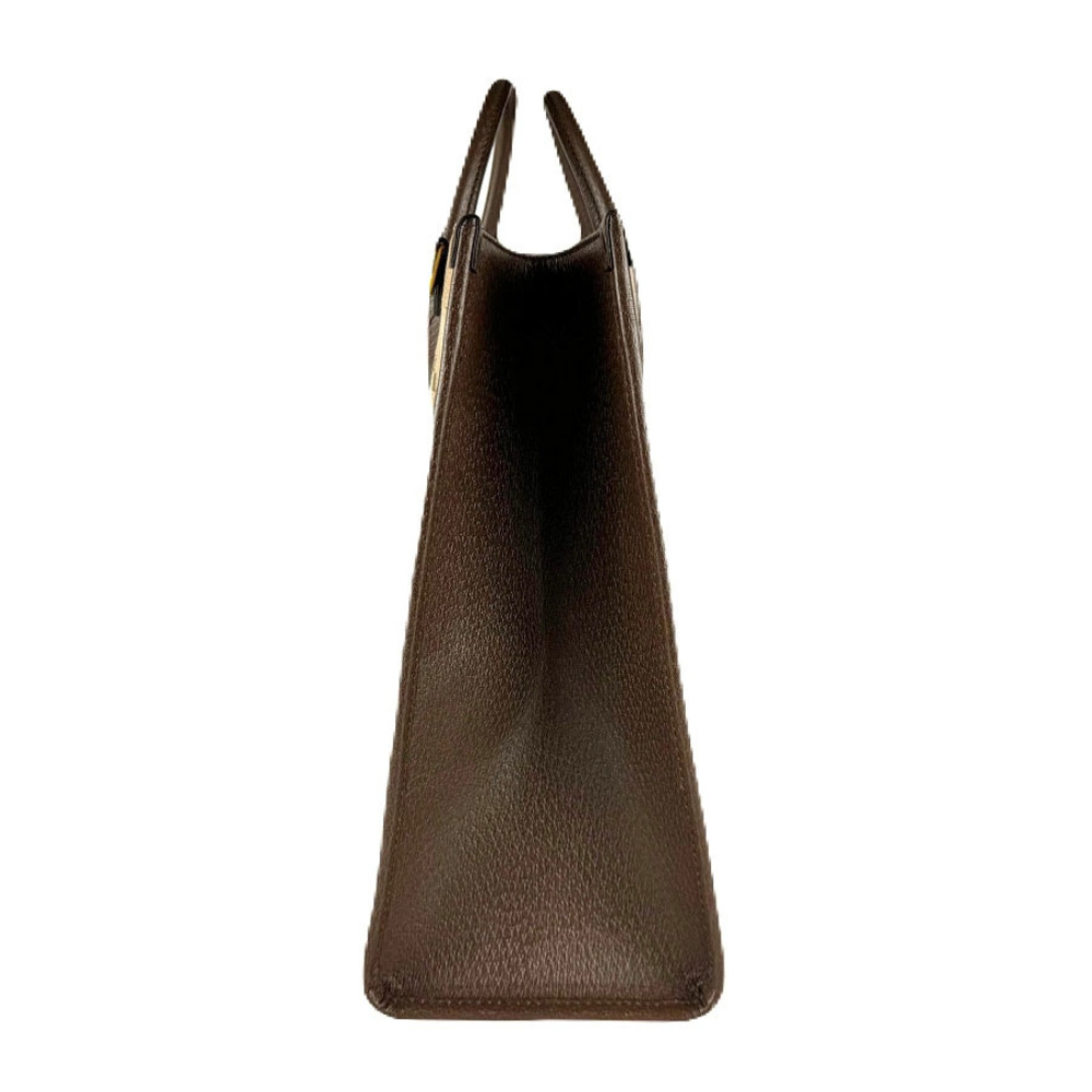 Gucci Canvas Bag Jumbo GG Shoulder 2way Brown Leather Brown